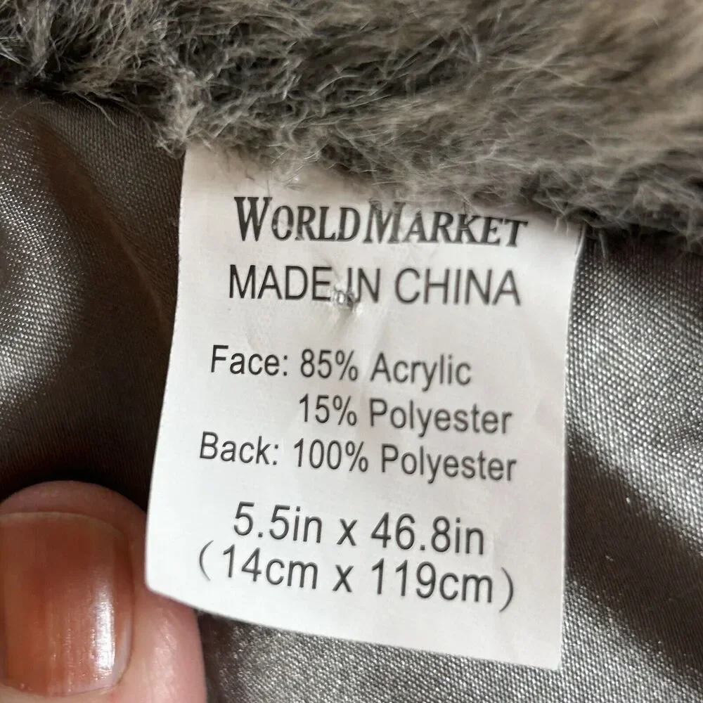 Faux Fur Collar Scarf adjustable Satin Lined Mob Wife Luxury Romantic
